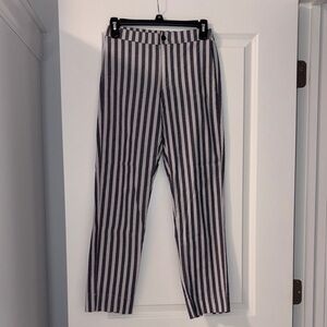 Striped Brandy Melville Pants - Blue and White